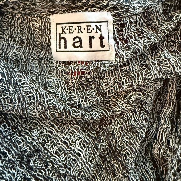 KEREN hart Black and White Textured Cardigan - Picture 4 of 10